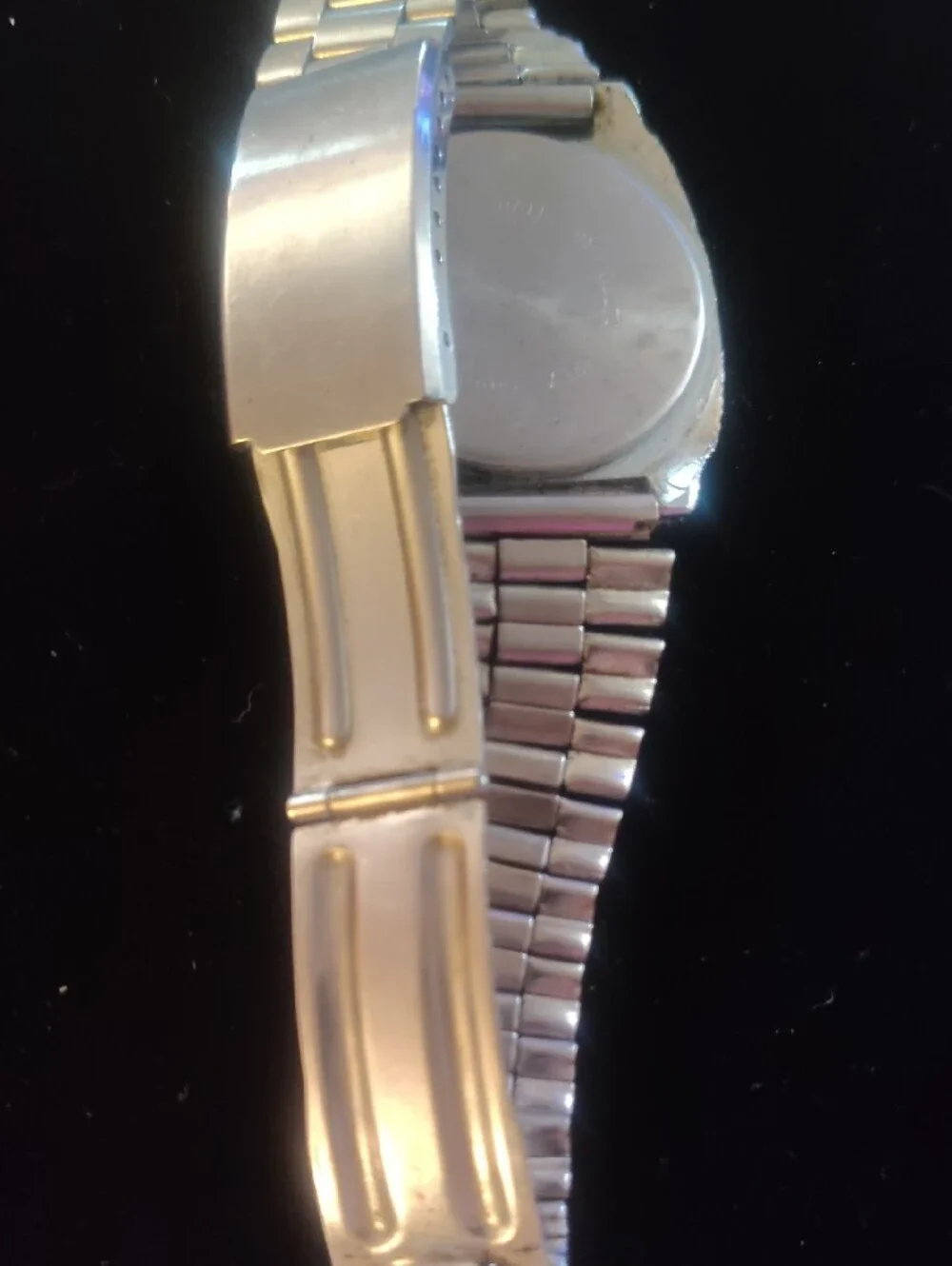 Digital Time-Date Quartz Watch in Silver